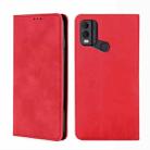 For Nokia C22 Skin Feel Magnetic Leather Phone Case(Red) - 1