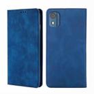 For Nokia C02 TA-1522 Skin Feel Magnetic Leather Phone Case(Blue) - 1