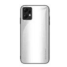 For Xiaomi Redmi Note 12 4G Global Texture Gradient Glass TPU Phone Case(White) - 1