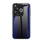 For Xiaomi Poco F6 Texture Gradient Glass TPU Phone Case(Dark Blue) - 1