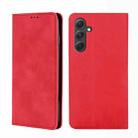 For Samsung Galaxy A54 5G Skin Feel Magnetic Leather Phone Case(Red) - 1