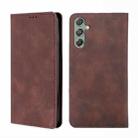 For Samsung Galaxy M34 5G / F34 5G Skin Feel Magnetic Leather Phone Case(Dark Brown) - 1