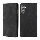 For Samsung Galaxy M34 5G / F34 5G Skin Feel Magnetic Leather Phone Case(Black) - 1