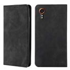 For Samsung Galaxy Xcover 7 5G Skin Feel Magnetic Leather Phone Case(Black) - 1