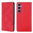 For Samsung Galaxy S24+ 5G Skin Feel Magnetic Leather Phone Case(Red) - 1