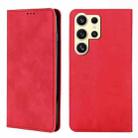 For Samsung Galaxy S24 Ultra 5G Skin Feel Magnetic Leather Phone Case(Red) - 1