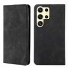 For Samsung Galaxy S24 Ultra 5G Skin Feel Magnetic Leather Phone Case(Black) - 1