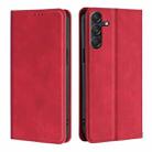 For Samsung Galaxy M55 5G Skin Feel Magnetic Leather Phone Case(Red) - 1