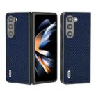 For Samsung Galaxy Z Fold5 ABEEL Carbon Fiber Texture Protective Phone Case(Dark Blue) - 1