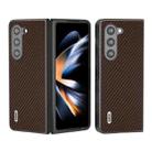 For Samsung Galaxy Z Fold6 ABEEL Carbon Fiber Texture Protective Phone Case(Dark Brown) - 1