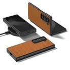 For Samsung Galaxy Z Fold Special ABEEL Carbon Fiber Texture Protective Phone Case(Light Brown) - 2