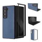For Samsung Galaxy Z Fold Special ABEEL Carbon Fiber Texture Protective Phone Case(Light Blue) - 1