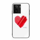 For vivo iQOO Z7 Colorful Painted Glass Phone Case(Love) - 1