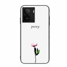 For vivo iQOO Z7 Colorful Painted Glass Phone Case(A Flower) - 1