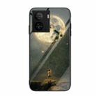 For vivo iQOO Z7 Colorful Painted Glass Phone Case(Moon) - 1