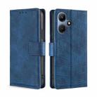 For Infinix Hot 30i 4G Skin Feel Crocodile Magnetic Clasp Leather Phone Case(Blue) - 1