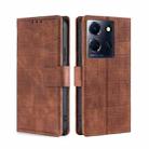 For Infinix Note 30 5G Skin Feel Crocodile Magnetic Clasp Leather Phone Case(Brown) - 1