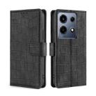 For Infinix Note 30 VIP 5G Skin Feel Crocodile Magnetic Clasp Leather Phone Case(Black) - 1