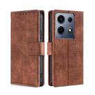 For Infinix Note 30 VIP 5G Skin Feel Crocodile Magnetic Clasp Leather Phone Case(Brown) - 1