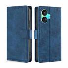 For Realme GT Neo5 SE Skin Feel Crocodile Magnetic Clasp Leather Phone Case(Blue) - 1