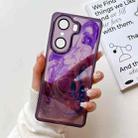 For Honor 60 Pro Oil Painting Electroplating TPU Phone Case(Purple) - 1