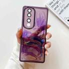 For Honor 70 Pro Oil Painting Electroplating TPU Phone Case(Purple) - 1