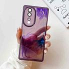 For Honor 80 Oil Painting Electroplating TPU Phone Case(Purple) - 1