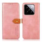 For Xiaomi 14 KHAZNEH Cowhide Texture Flip Leather Phone Case(Rose Gold) - 1