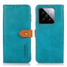 For Xiaomi 14 Pro KHAZNEH Cowhide Texture Flip Leather Phone Case(Blue) - 1