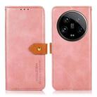 For Xiaomi 14 Ultra KHAZNEH Cowhide Texture Flip Leather Phone Case(Rose Gold) - 1