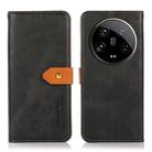 For Xiaomi 14 Ultra KHAZNEH Cowhide Texture Flip Leather Phone Case(Black) - 1