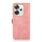 For Xiaomi Poco F6 / Redmi Turbo 3 KHAZNEH Cowhide Texture Flip Leather Phone Case(Rose Gold) - 3
