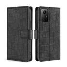 For Xiaomi Redmi Note 12S 4G Skin Feel Crocodile Magnetic Clasp Leather Phone Case(Black) - 1