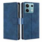 For Xiaomi Redmi Note 13 4G Skin Feel Crocodile Magnetic Clasp Leather Phone Case(Blue) - 1