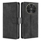 For Xiaomi Redmi A3 4G Skin Feel Crocodile Magnetic Clasp Leather Phone Case(Black) - 1