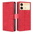 For Xiaomi Redmi Note 13R Pro 5G Skin Feel Crocodile Magnetic Clasp Leather Phone Case(Red) - 1