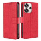 For Xiaomi Redmi Turbo 3 5G Skin Feel Crocodile Magnetic Clasp Leather Phone Case(Red) - 1