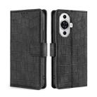 For Huawei nova 11 4G Skin Feel Crocodile Magnetic Clasp Leather Phone Case(Black) - 1