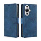 For Huawei nova 11 4G Skin Feel Crocodile Magnetic Clasp Leather Phone Case(Blue) - 1