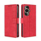 For Huawei nova 11 Pro 4G / 11 Ultra 4G Skin Feel Crocodile Magnetic Clasp Leather Phone Case(Red) - 1