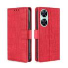 For Huawei Enjoy 60 Pro / nova 11i Skin Feel Crocodile Magnetic Clasp Leather Phone Case(Red) - 1