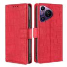 For Huawei Pura 70 Pro / 70 Pro+ 5G Skin Feel Crocodile Magnetic Clasp Leather Phone Case(Red) - 1