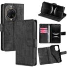 For Huawei nova 14 Ultra 5G Skin Feel Crocodile Magnetic Clasp Leather Phone Case(Black) - 1