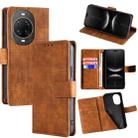 For Huawei nova 14 Ultra 5G Skin Feel Crocodile Magnetic Clasp Leather Phone Case(Brown) - 1