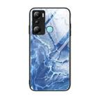 For vivo iQOO Z7 Marble Pattern Glass Protective Phone Case(Blue Ocean) - 1