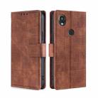 For Kyocera Digno SX3-KYG02 Skin Feel Crocodile Magnetic Clasp Leather Phone Case(Brown) - 1