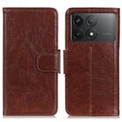 For Xiaomi Poco F6 Pro Nappa Texture Horizontal Flip Leather Phone Case(Brown) - 1