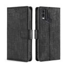 For Nokia C22 Skin Feel Crocodile Magnetic Clasp Leather Phone Case(Black) - 1