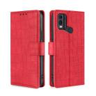 For Nokia C22 Skin Feel Crocodile Magnetic Clasp Leather Phone Case(Red) - 1