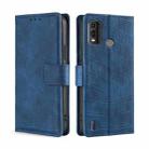 For Nokia G11 Plus Skin Feel Crocodile Magnetic Clasp Leather Phone Case(Blue) - 1